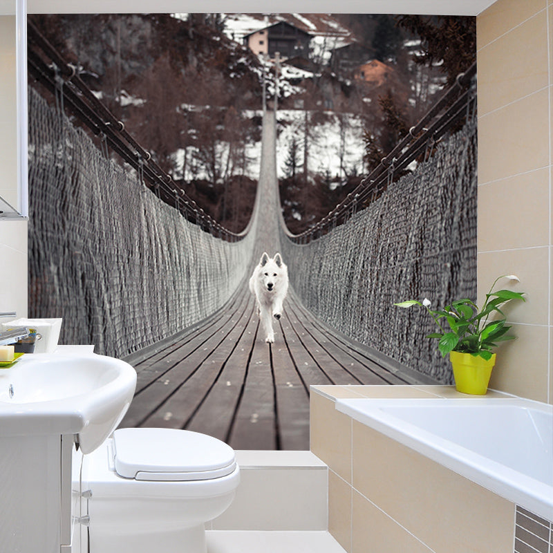 Space Extension Photography Mural Modern Style Mildew Resistant Wall Covering