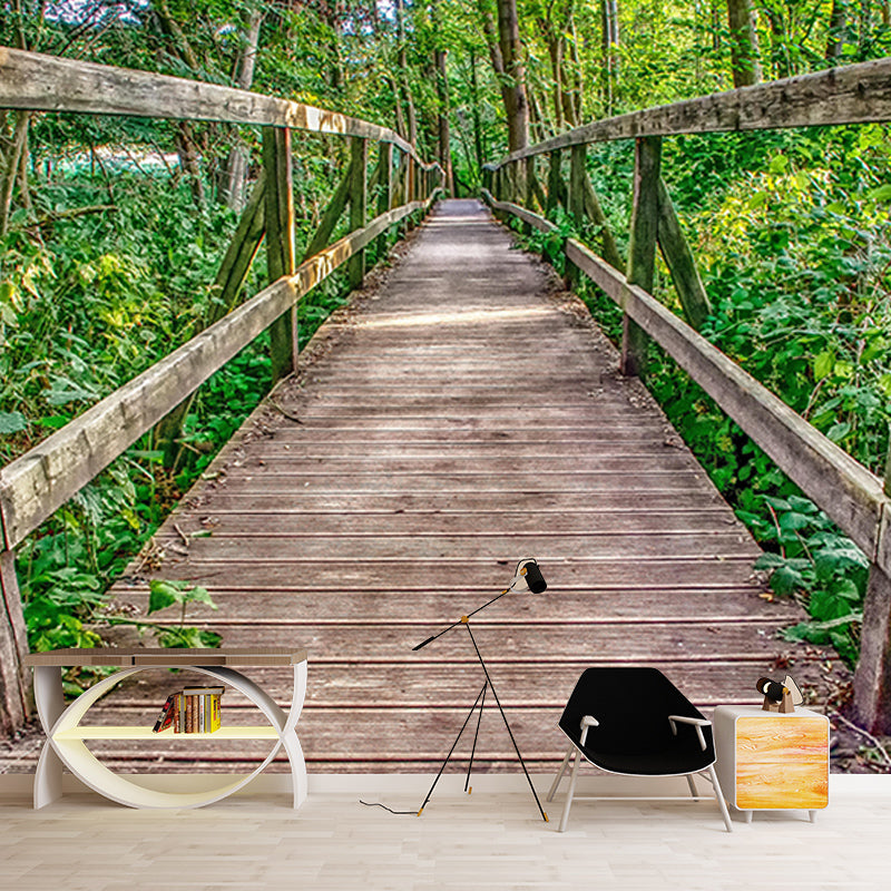 Space Extension Modern Wall Mural Mildew Resistant for Sitting Room