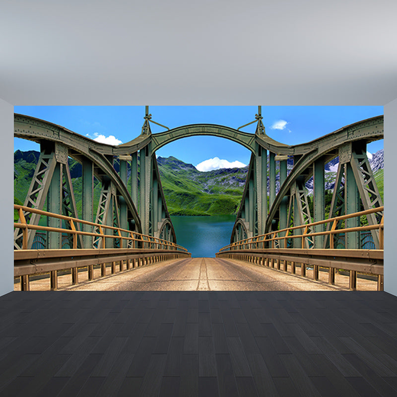 Space Extension Modern Wall Mural Mildew Resistant for Sitting Room