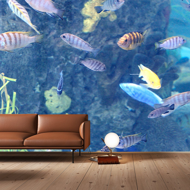 Mysterious Seabed Wall Mural Modern Style Mildew Resistant for Sitting Room