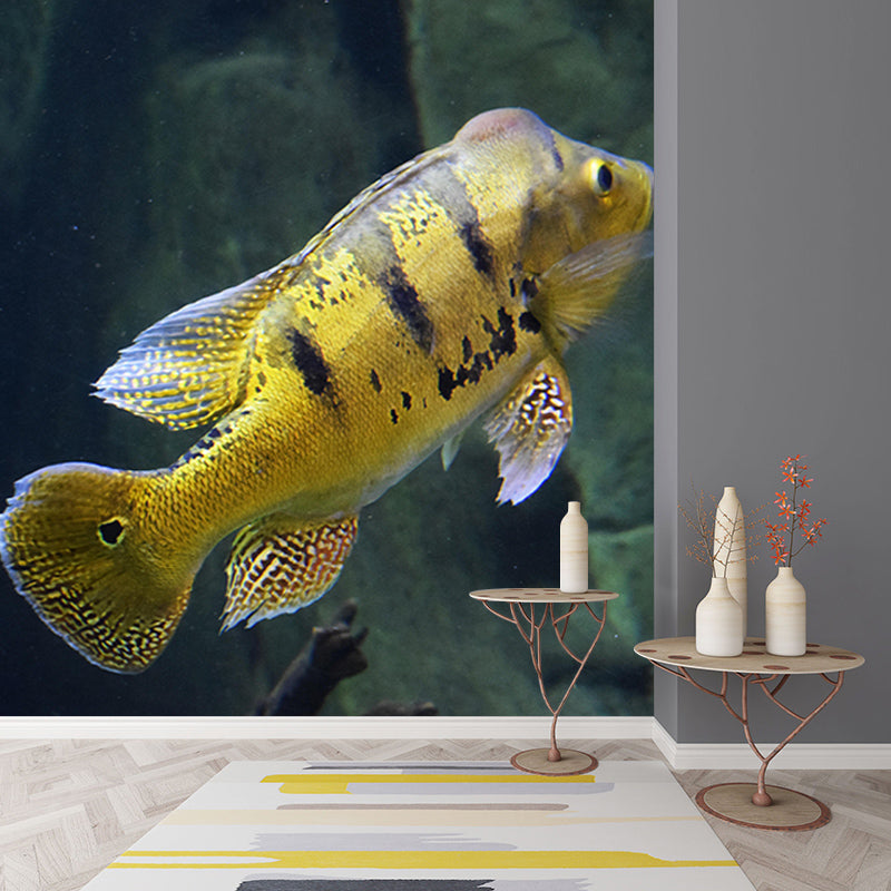 Sea Creature Wall Mural Modern Style Mildew Resistant for Living Room