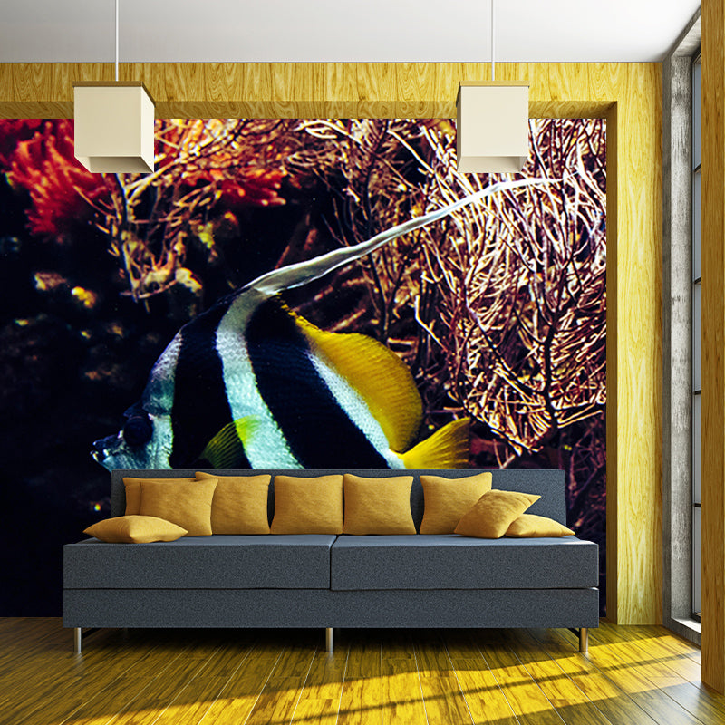 Mysterious Seabed Wall Mural Modern Style Mildew Resistant for Decoration