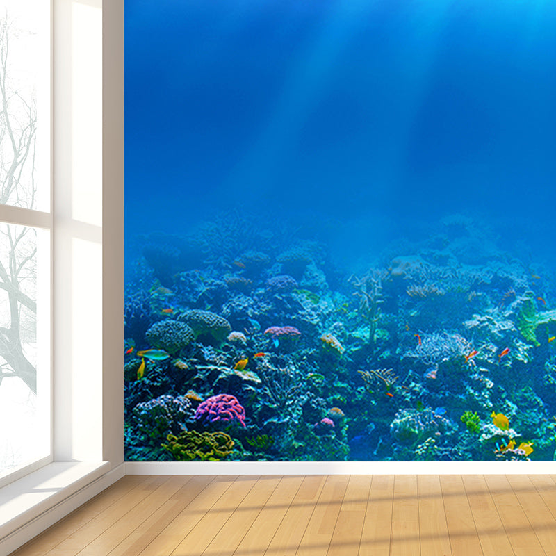 Mysterious Seabed Wall Mural Modern Style Mildew Resistant for Decoration