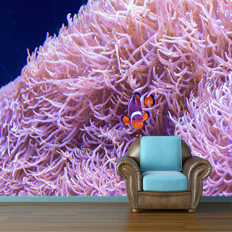 Vivid Seabed Wall Mural Modern Style Mildew Resistant for Bathroom