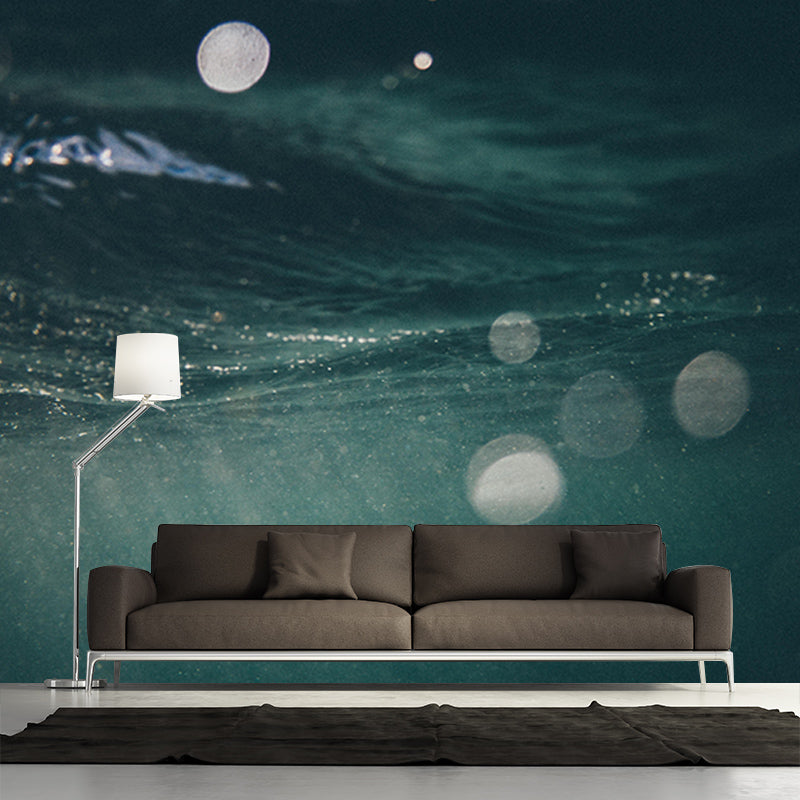 Mysterious Seabed Wall Mural Modern Style Mildew Resistant for Bedroom