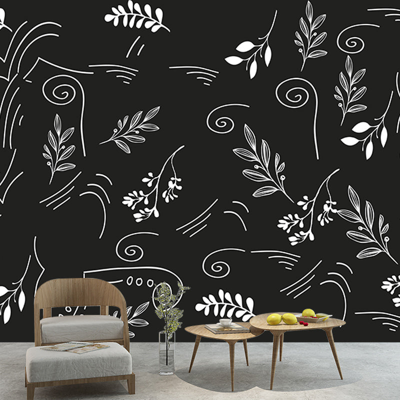 Environment Friendly Murals Tropical Style Leaves Murals for Decoration