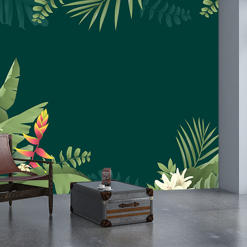 Environment Friendly Murals Tropical Style Leaves Murals for Wall Decor