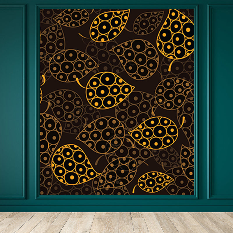 Cartoon Leafs Murals Tropical Style Leaves Murals for Home Decor