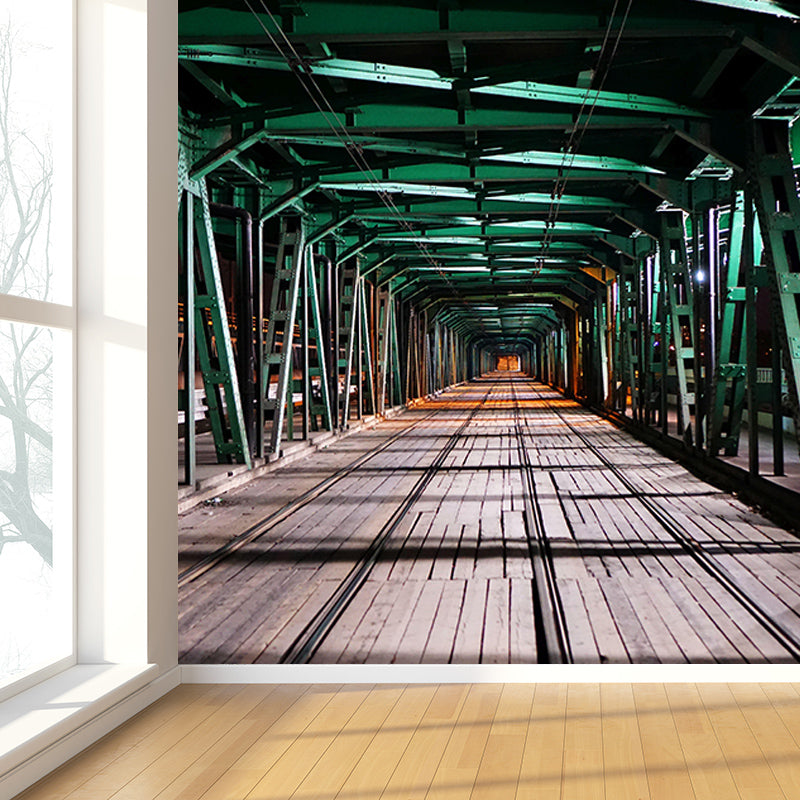 Wooden Nature Mural Industrial Style Space Extension Mural for Home