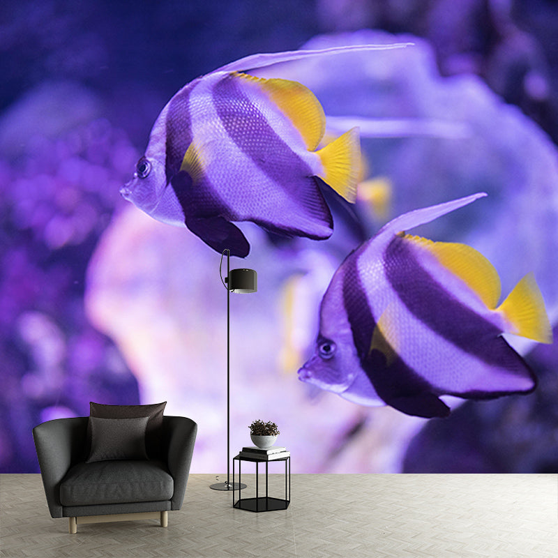 Undersea Environment Friendly Mural Wallpaper Tropical Beach Style Bathroom Wall Mural
