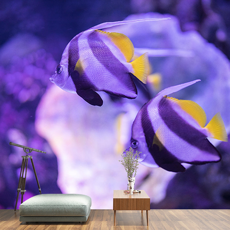 Undersea Environment Friendly Mural Wallpaper Tropical Beach Style Bathroom Wall Mural