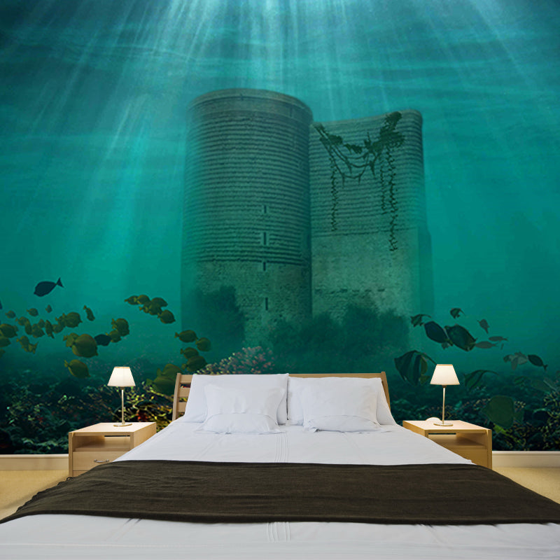 Environment Friendly Mural Wallpaper Tropical Beach Style Mural for Decoration