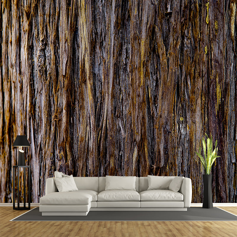 Environment Friendly Mural Wallpaper Industrial Style Wood Texture Mural for Home