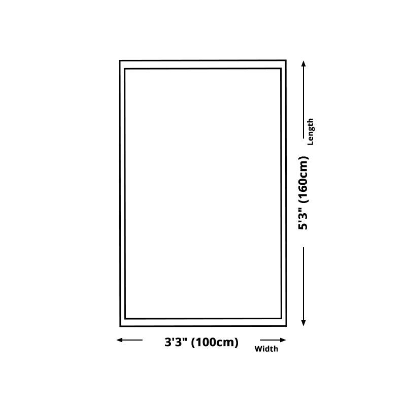 Black Simple Rug Polyester Grid Indoor Rug Non-Slip Backing Rug for Home Decor