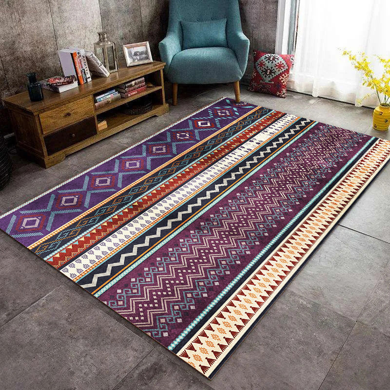 Beige Traditional Rug Polyester Graphic Rug Non-Slip Backing Rug for Living Room