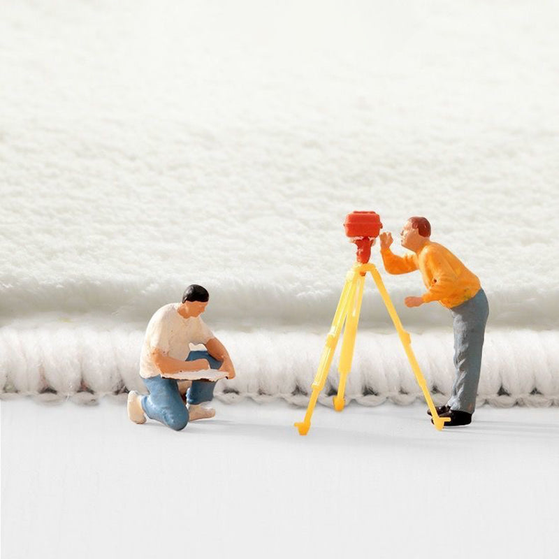 Beige Nordic Carpet Polyester Line Carpet Non-Slip Backing Carpet for Drawing Room