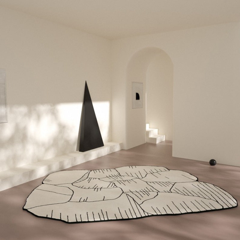 Tapis de pyclasse en polyester moderne Abricot Tapis de support sans glissement pour décoration intérieure