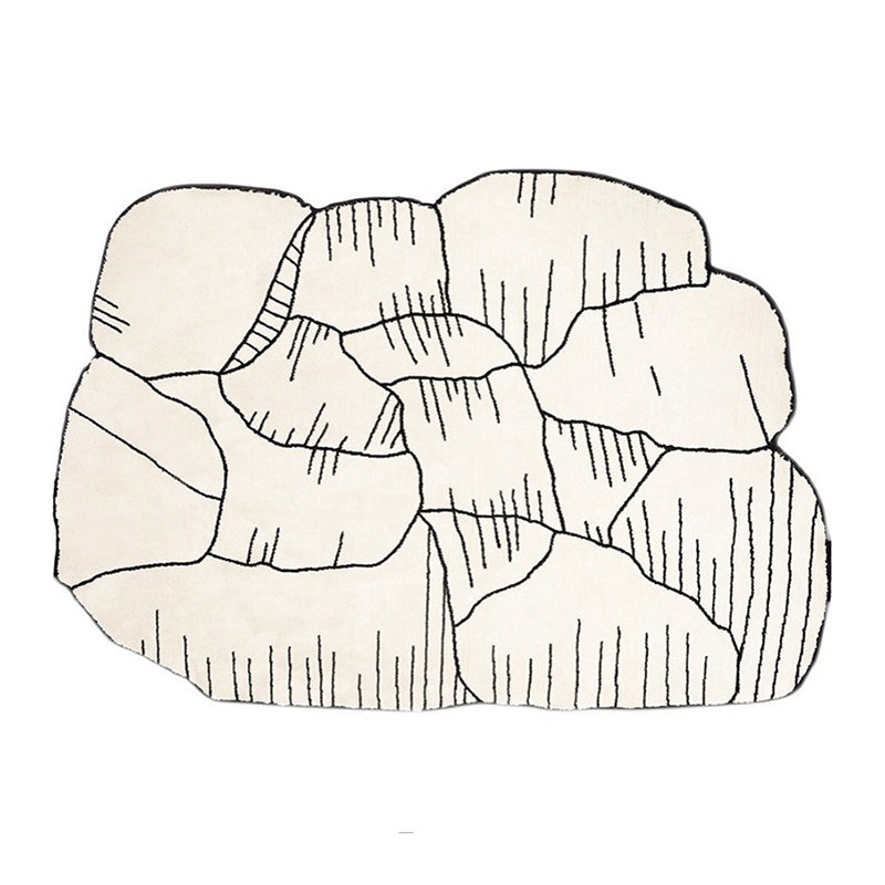 Tapis de pyclasse en polyester moderne Abricot Tapis de support sans glissement pour décoration intérieure