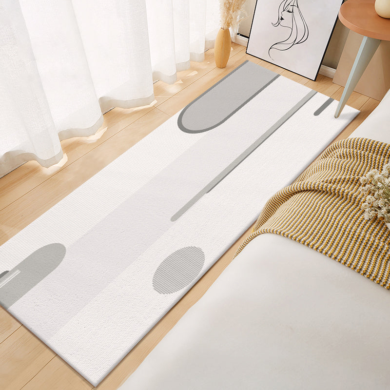 Tapis contemporain marron Mélange de couleur Pièce de couleur Tapis lavable pour le salon