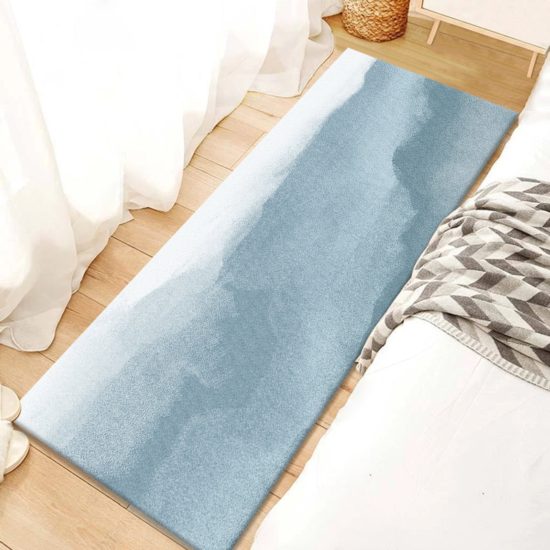 Tapis gris moderne de rampe à dégradé mélange tapis résistant à la tache pour le salon