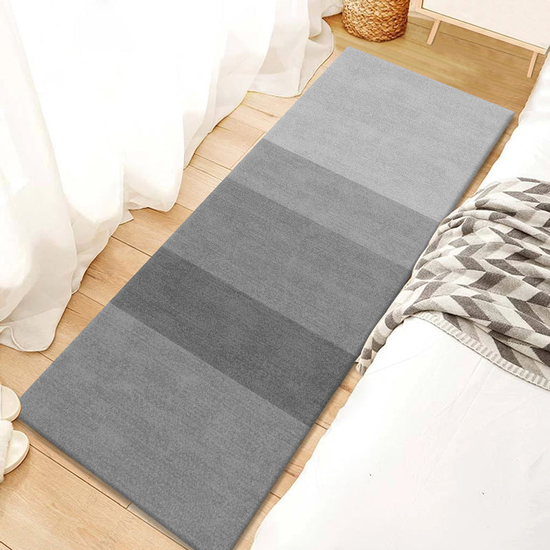 Tapis gris moderne de rampe à dégradé mélange tapis résistant à la tache pour le salon