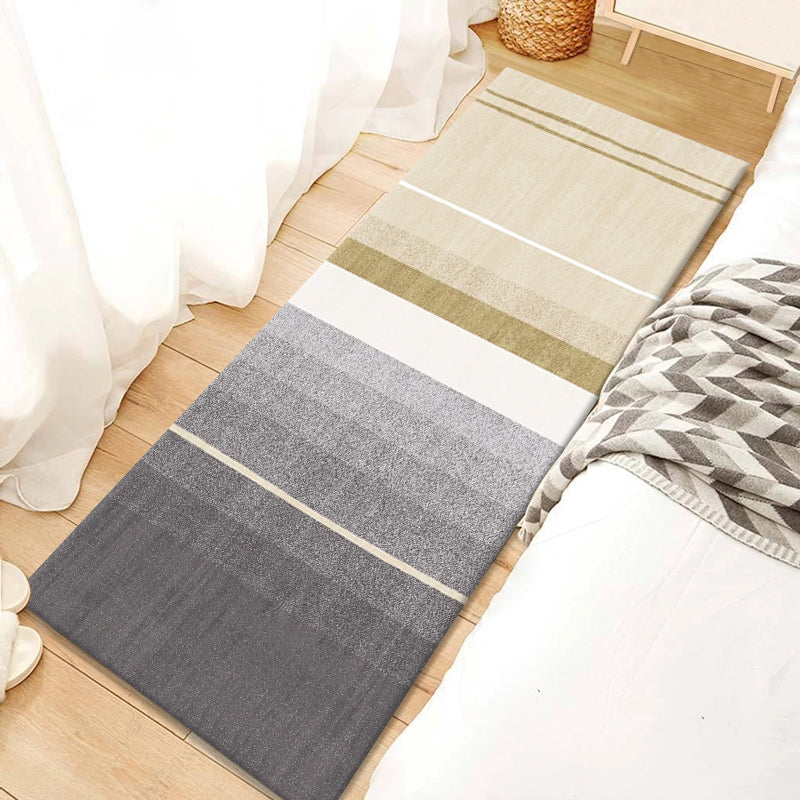 Tapis gris moderne de rampe à dégradé mélange tapis résistant à la tache pour le salon