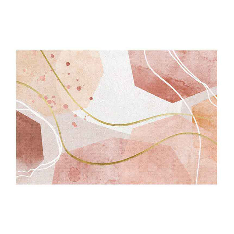 Tapis nordique artistique Bloc de couleur marron