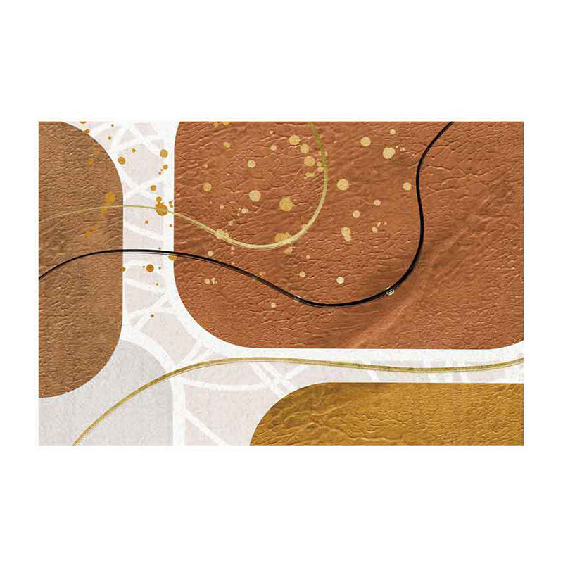 Alfombra artística nórdica marrón bloguero alfombra lavable alfombra para decoración del hogar