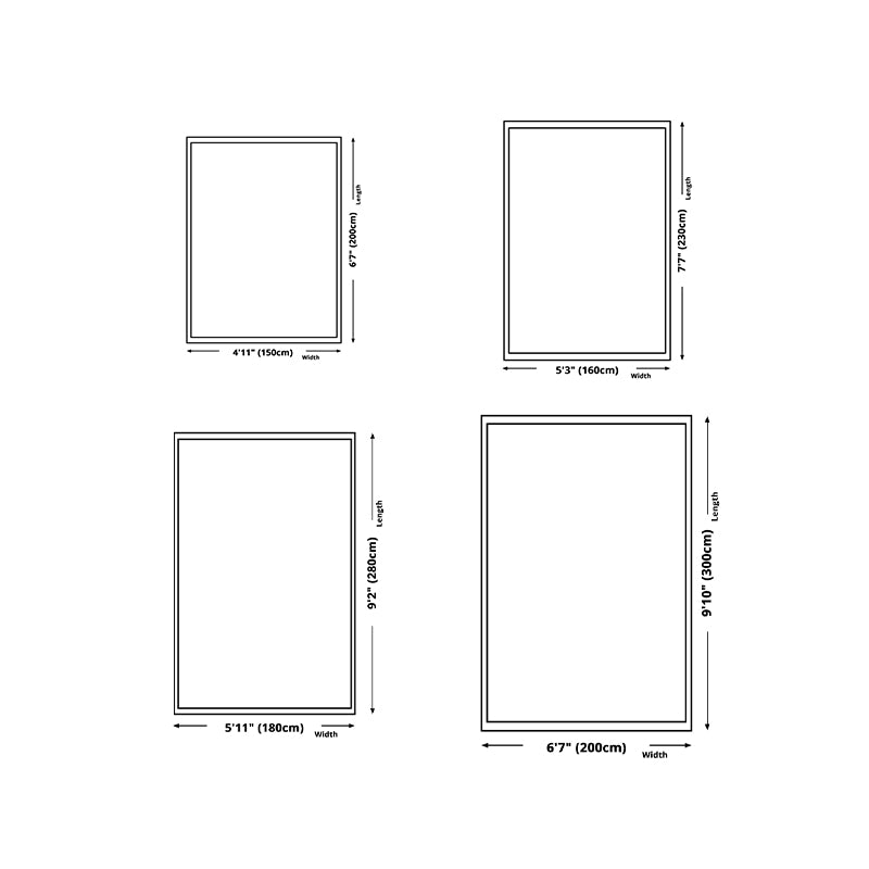 Light Brown Simple Rug Polyester Graphic Rug Non-Slip Backing Rug for Living Room