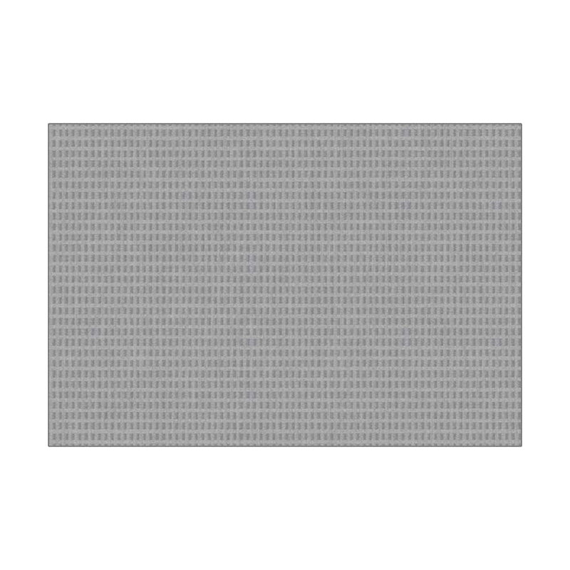 Tapis à bande droite gris Polyester tapis sans glissement de support pour le salon