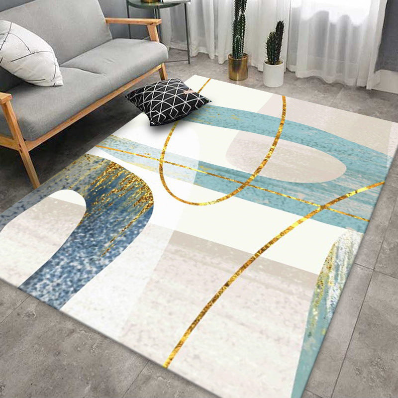 Alfombra nórdica nórdica poliéster block alfombra alfombra resistente a manchas para decoración del hogar