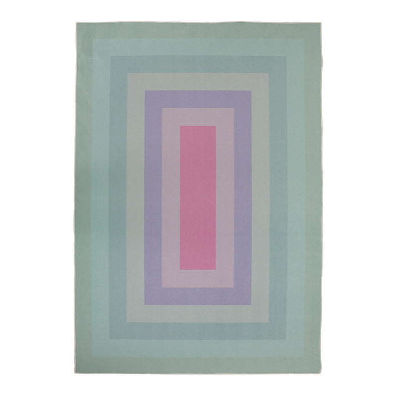 Light Green Minimalist Rug Plolyester Striep Area Rug Stain Resistant Rug for Home Decor
