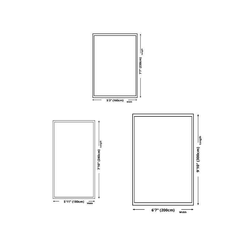 Beige Curve Rug Polyester Simple Rug Non-Slip Backing Rug for Drawing Room