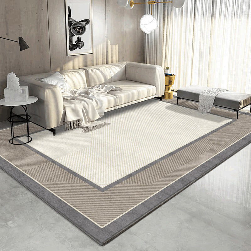Minimalist Rectangle Printed Rug Polyester Indoor Rug Stain Resistant Carpet for Home Decoration