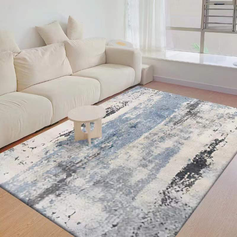 Modern Curve Lines Pattern Indoor Carpet Polyester Area Rug Washable Carpet for Home Decoration