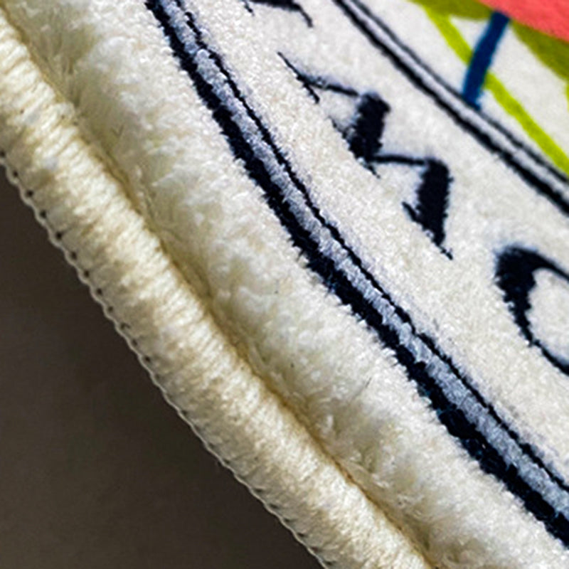 Modern Curve Lines Pattern Indoor Carpet Polyester Area Rug Washable Carpet for Home Decoration