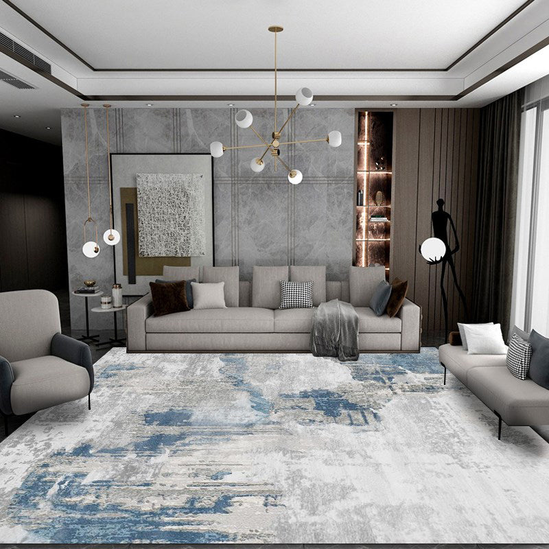 Simplicidad Patrón gráfico de la alfombra Alfombra de área de poliéster Alfombra de interior sin deslizamiento para sala de estar para sala de estar