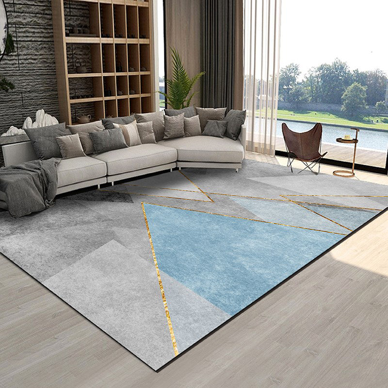 Simplicidad Patrón gráfico de la alfombra Alfombra de área de poliéster Alfombra de interior sin deslizamiento para sala de estar para sala de estar