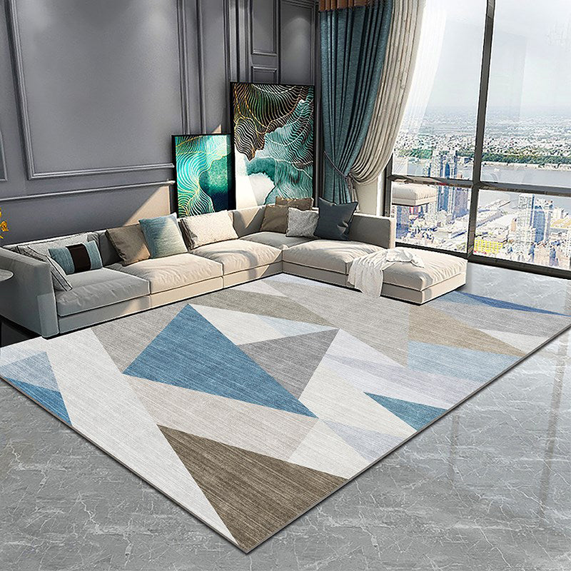 Simplicidad Patrón gráfico de la alfombra Alfombra de área de poliéster Alfombra de interior sin deslizamiento para sala de estar para sala de estar