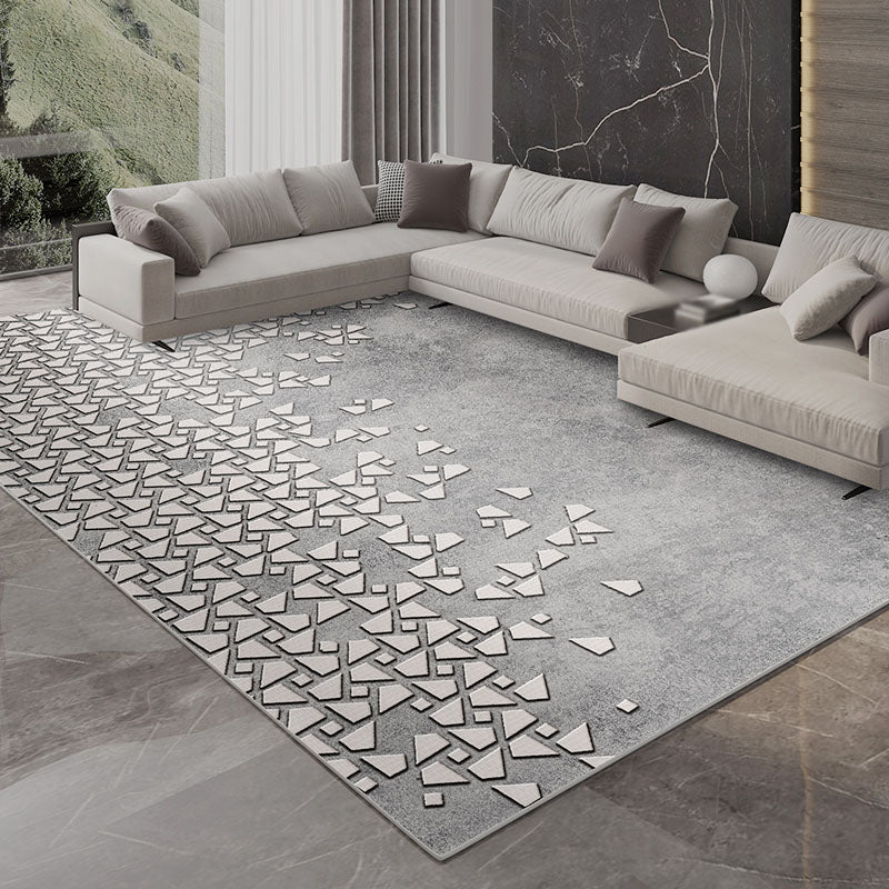 Luxury Geometry Pattern Carpet Polyester Area Rug Pet Friendly Indoor Carpet for Living Room
