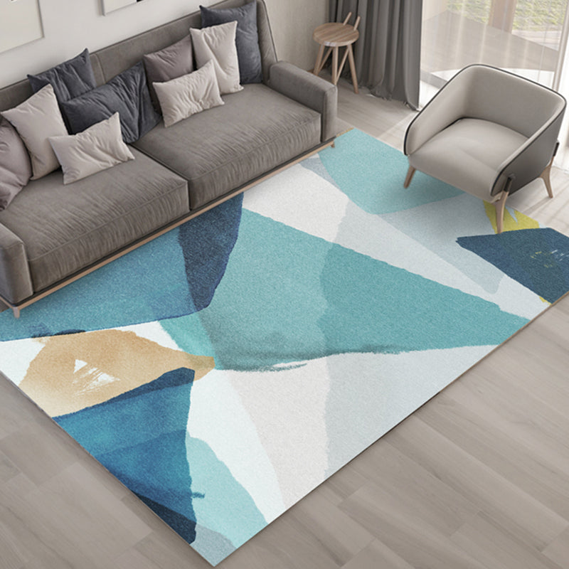 Contemporary Geometric Print Carpet Polyester Indoor Rug Stain Resistant Rug for Living Room