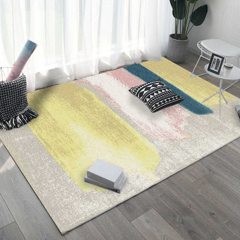 Contemporary Geometric Print Carpet Polyester Indoor Rug Stain Resistant Rug for Living Room