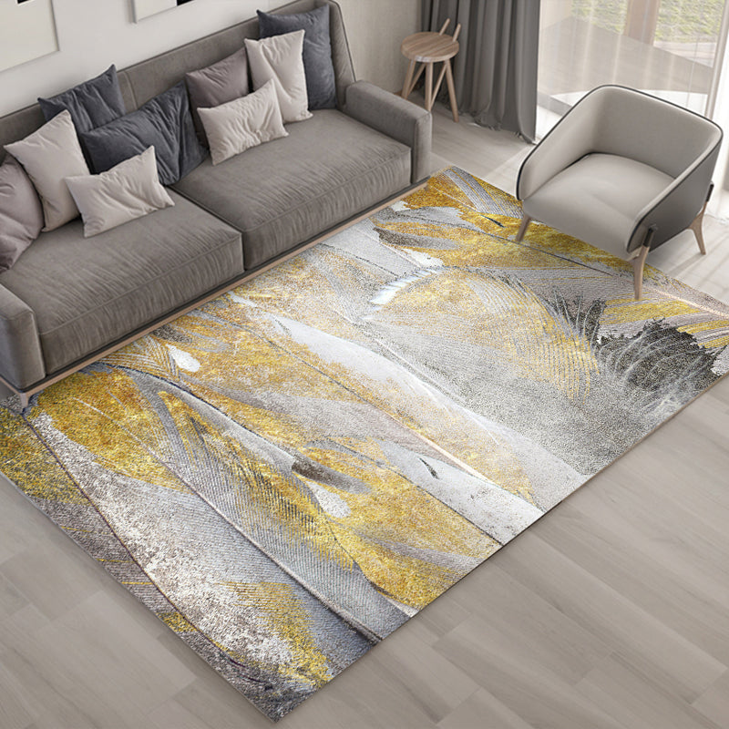Contemporary Geometric Print Carpet Polyester Indoor Rug Stain Resistant Rug for Living Room
