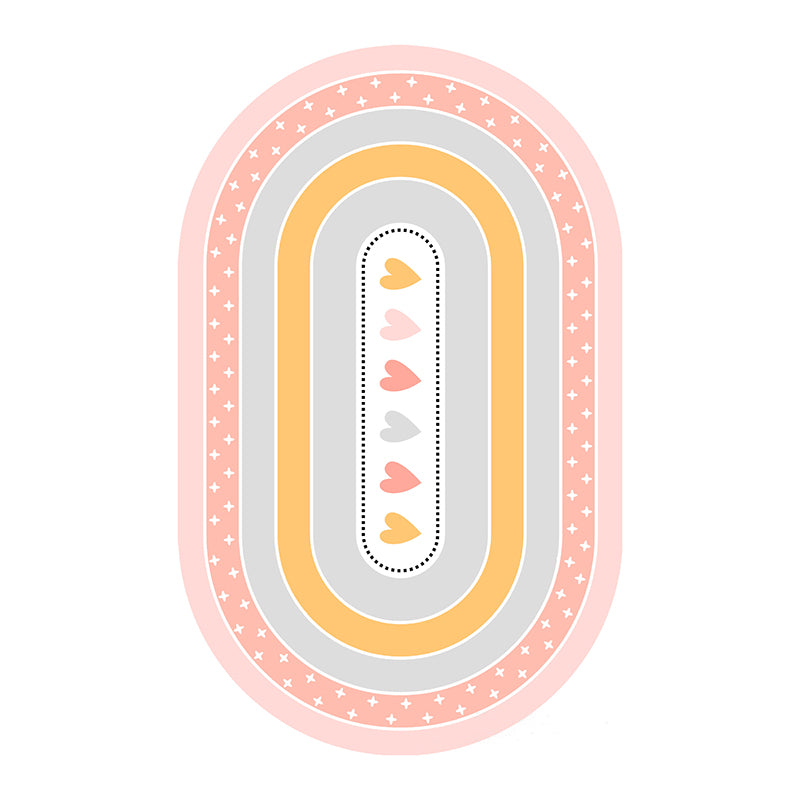 White Modern Rug Polyester Semicircle Rug Washable Rug for Living Room