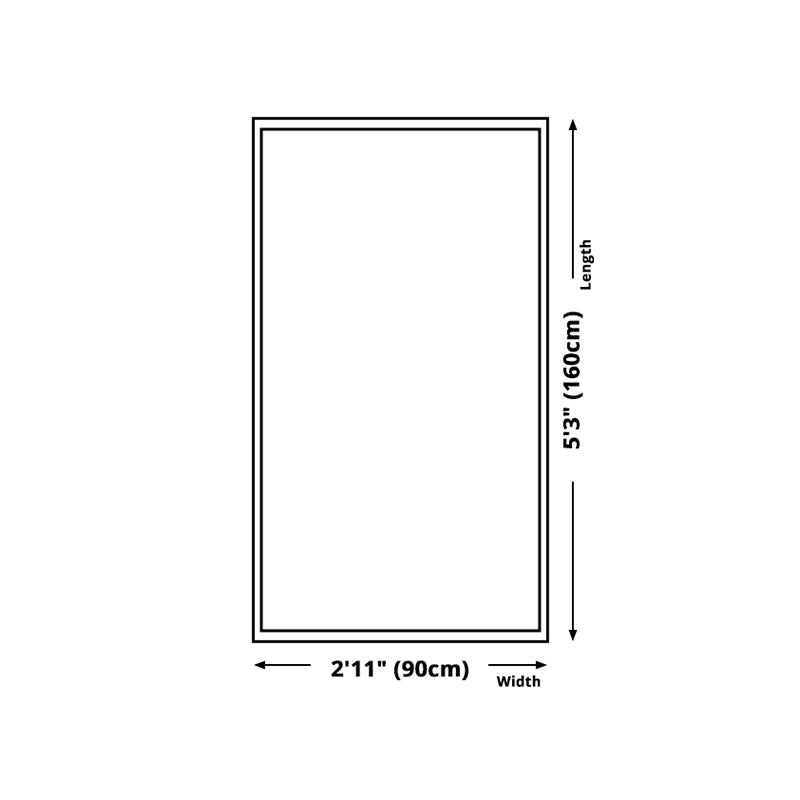 White Modern Rug Polyester Semicircle Rug Washable Rug for Living Room