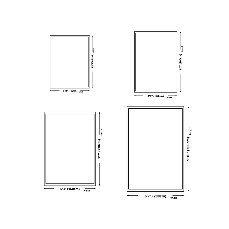 White Modern Rug Polyester Semicircle Rug Washable Rug for Living Room