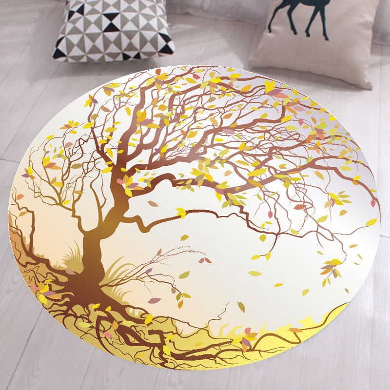 Blue Modern Rug Cotton Geometric Rug Non-Slip Backing Rug for Living Room