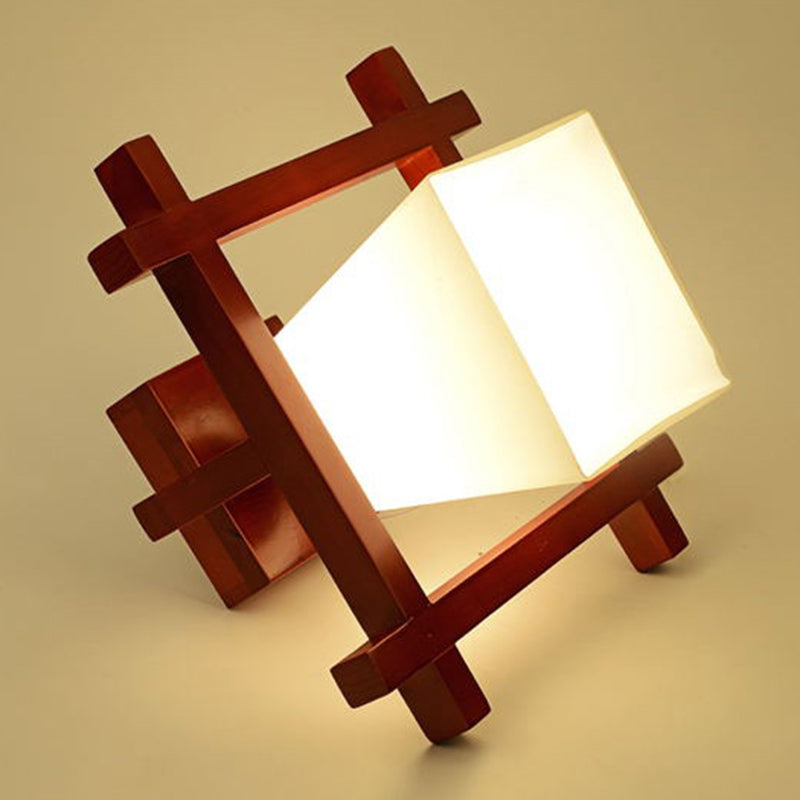 Aisle Semi Flush Mount Ceiling Fixture Wood Simple Style Ceiling Lighting in Brown