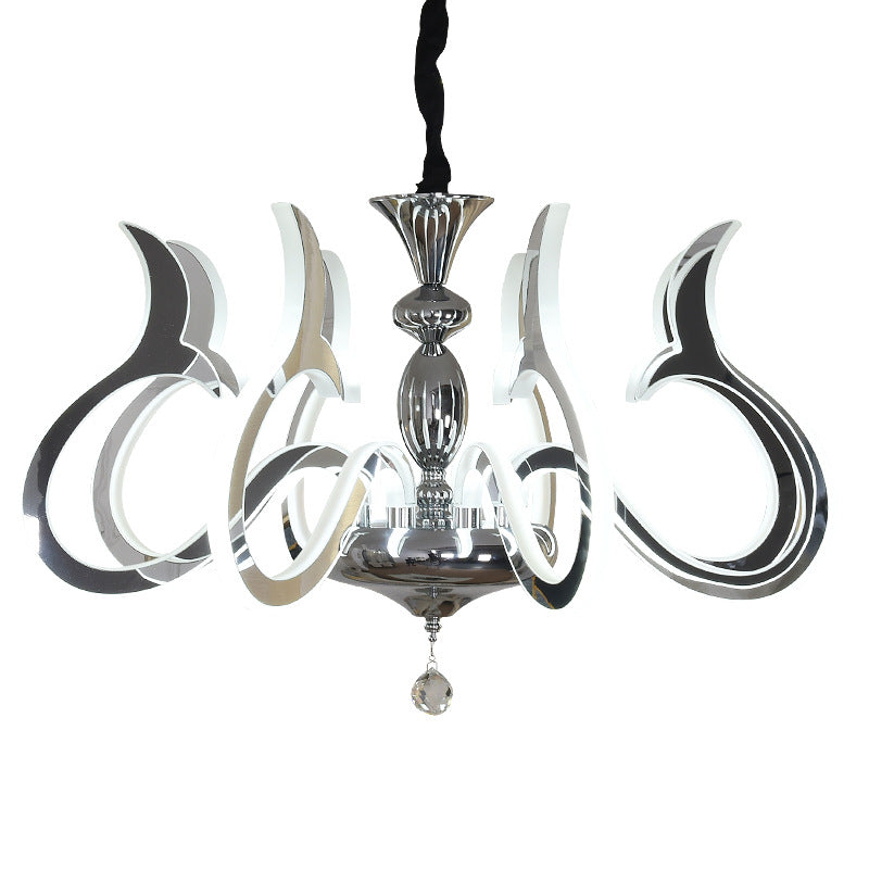 Modern Style Geometric Shape Chandelier Metal LED Hanging Light for Bedroom