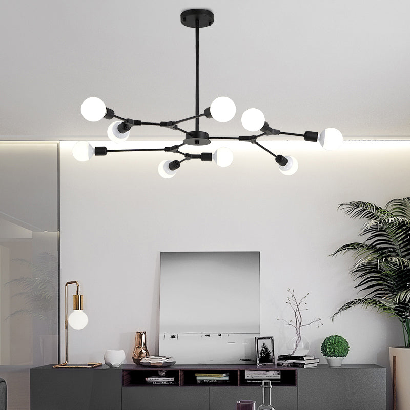 Postmodern Pendant Lamp Adjustable Metal Living Room Chandelier Lamp